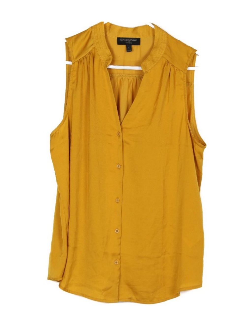 Banana Republic Classic Fit Sleeveless Top Mustard Yellow Large L